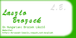 laszlo brozsek business card
